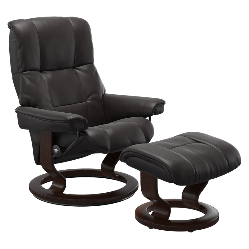 Stressless Mayfair Recliner Brown Stain Base Noblesse Dark Brown