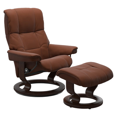 Stressless Mayfair Recliner Brown Stain Base Paloma Copper