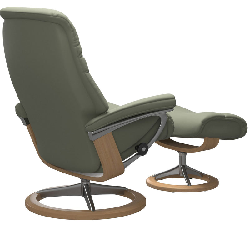 Stressless Sunrise Medium Recliner - Signature - Paloma Shadow Green - In Stock