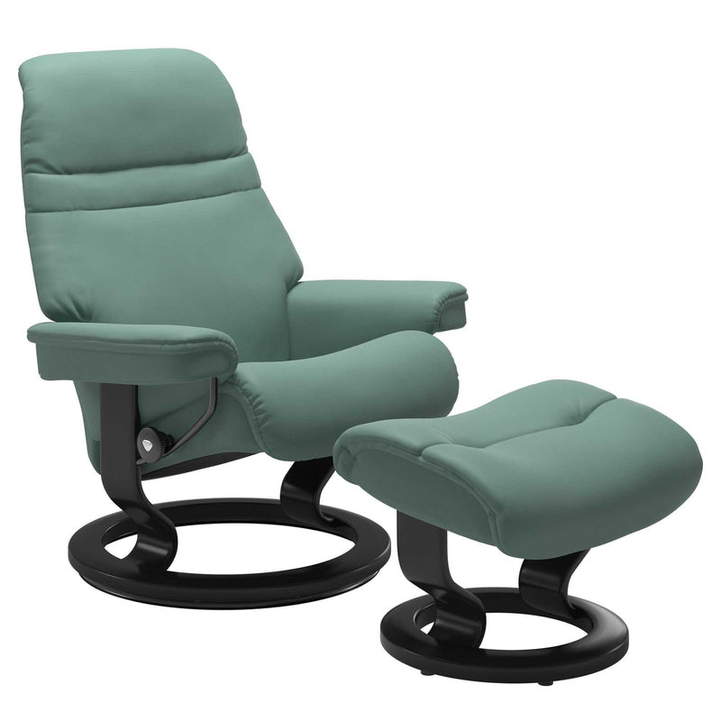 Stressless Sunrise Small Recliner - Classic - Paloma Aqua Green - In Stock