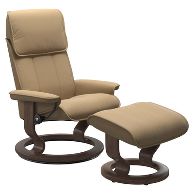 Stressless Admiral Classic Paloma Sand Walnut Stain