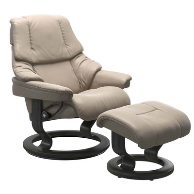 Stressless Reno Large Recliner - Classic - Paloma Mushroom - In Stock