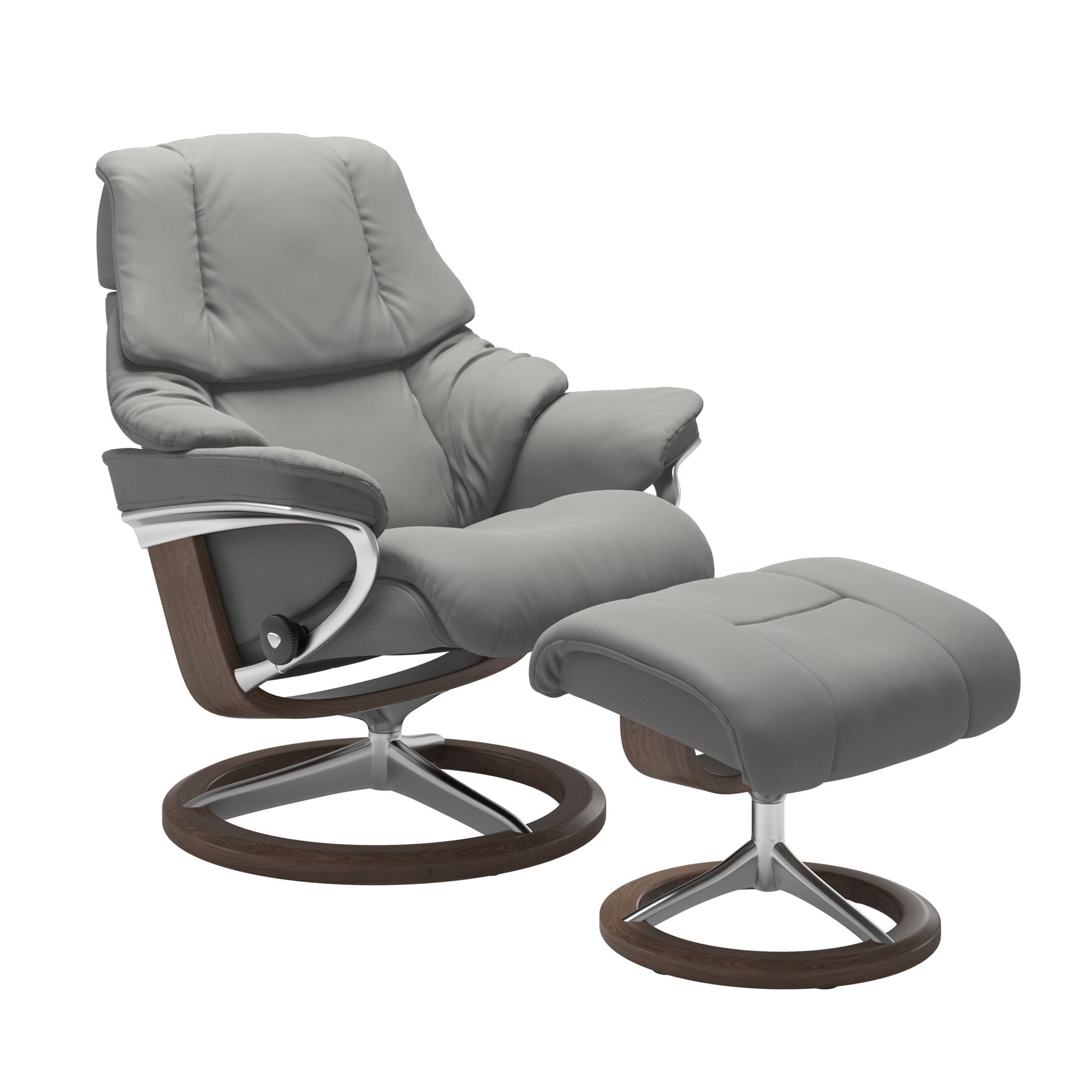 Stressless Reno Large Recliner Signature Paloma Silver Grey In Stock